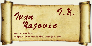 Ivan Majović vizit kartica
